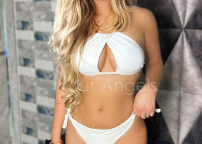 blonde escort woman in athens